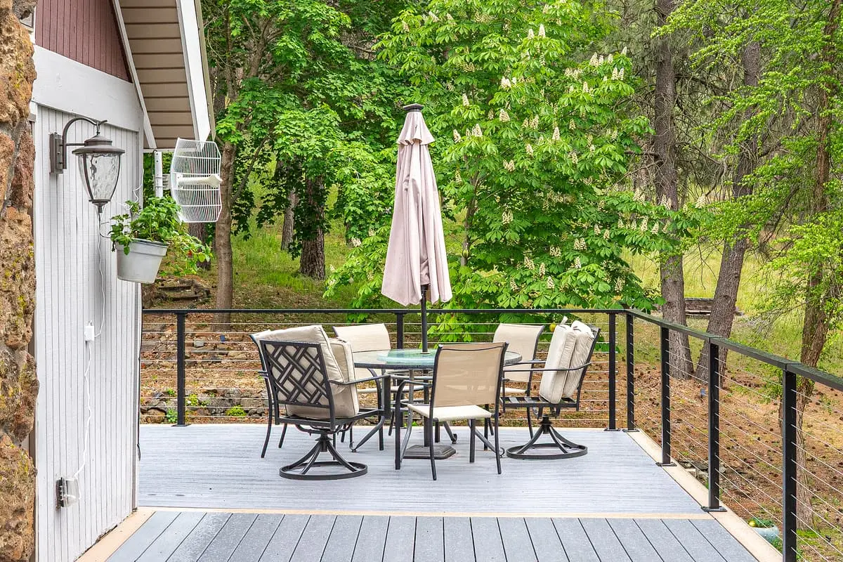 Outdoor Deck with Railings